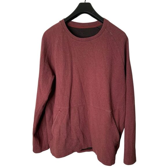 Lululemon At Ease Crew pullover sweatshirt red men's size XL M3COXS - Picture 1 of 5